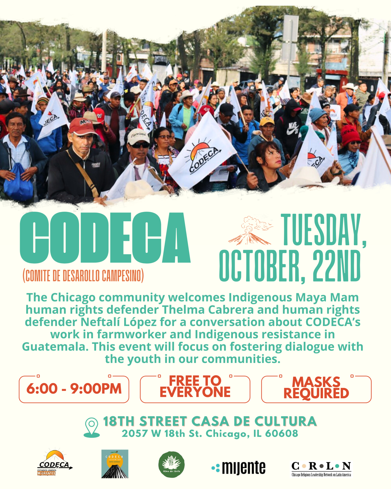 Indigenous Justice Thelma Cabrera and Neftalí López in Chicago CRLN